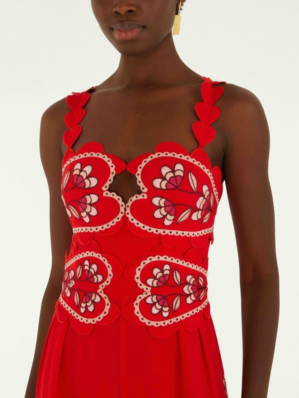 Farm Rio Pink Lovely Pineapples Embroidered Jumpsuit - Picture 2 of 4